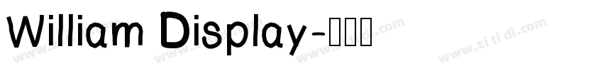 William Display字体转换